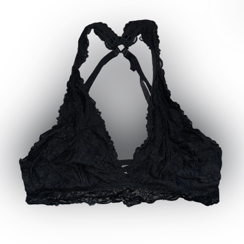Victoria's Secret Black Lace Halter Bralette